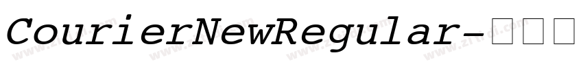 Courier New Regular字体转换
